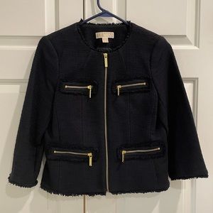 Michael Kors Navy Tweed Blazer